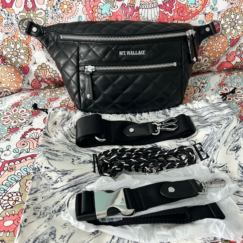 MZ Wallace small LEATHER Crosby sling